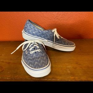 Chevron light denim Vans 7.5